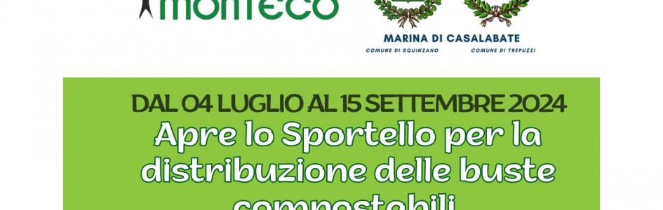 APRE IL FRONT OFFICE PER LA DISTRIBUZIONE DELLE BUSTE COMPOSTABILI 